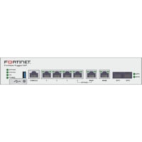 Fortinet FortiGate Rugged FGR-60F Network Security/Firewall Appliance - 6 Port - 10/100/1000Base-T, 1000Base-X - 100 VPN - 6 x RJ-45 - 2 Total Expansion Slots - DIN Rail Mountable, Wall Mountable, Desktop