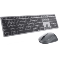 Dell Premier Multi-Device Wireless Keyboard And Mouse KM7321W - USB Wireless Bluetooth/RF - Titan Gray - USB Wireless Bluetooth/RF Mouse - Optical - 4000 dpi - Scroll Wheel - Titan Gray - Multimedia Hot Key(s) - AAA, AA - Compatible with Windows, Linux, ChromeOS, Android, Mac OS, PC