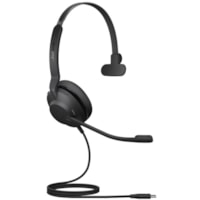 Jabra Evolve2 30 Headset - Mono - USB Type C - Wired - 20 Hz to 20 kHz - On-ear - Monaural - Ear-cup - 4.9 ft (1.50 m) Cable - MEMS Technology, Electret, Condenser Microphone - Black