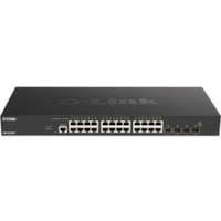 D-Link DXS-1210-28T Ethernet Switch - 24 Ports - Manageable - 3 Layer Supported - Modular - Optical Fiber, Twisted Pair - Rack-mountable, Desktop - Lifetime Limited Warranty