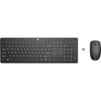 Clavier et souris 235 - Anglais (USA) HP - USB Type A Sans fil RF 2.40 GHz Clavier - Anglais (USA) - USB Type A Sans fil RF Souris - 1600 dpi - AA, AAA - Comptible avec Ordinateur de bureau pour Mac, PC