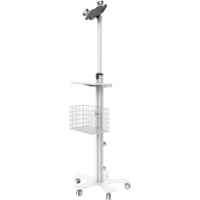 CTA Digital Medical Mobile Floor Stand with VESA Tablet Security Holder - Up to 12.9" Screen Support - Floor