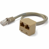 Câble réseau 1,1 pi (0,33 m) RJ-45 - 1 chaque StarTech.com - 1,1 pi (0,33 m) RJ-45 Câble réseau pour Concentrateur, Commutateur, Panneau, Périphérique réseau, Prise murale - Diviseur de Câble - 24 AWG - Beige - 1 chaque