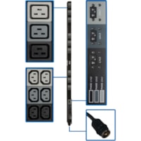 Tripp Lite by Eaton PDU3V6H50 45-Outlets PDU - Basic - Hubbel CS8365C 50A - 36 x IEC 60320 C13, 9 x IEC 60320 C19 - 230 V AC - 0U - Vertical/Toolless - Rack-mountable 