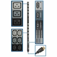 Tripp Lite by Eaton PDU3V6L2130 48-Outlets PDU - Basic - NEMA L21-30P - 36 x IEC 60320 C13, 6 x IEC 60320 C19, 6 x NEMA 5-15/20R - 230 V AC - 0U - Vertical/Toolless - Rack-mountable 