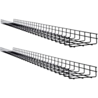 Tripp Lite by Eaton Wire Mesh Cable Tray - 150 x 50 x 1500 mm (6 in. x 2 in. x 5 ft.), 2-Pack - Cable Tray - Black Powder Coat - Steel - 2 Pack