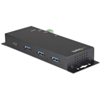 StarTech.com 4 Port USB C Hub 10Gbps - Metal Industrial USB 3.2 Gen 2 Type-C Hub - 3A/1C - USB-C or USB-A Host - Mountable - ESD/Surge - Industrial metal 4-Port USB-C hub SuperSpeed 10Gbps (USB 3.1/3.2 Gen 2) - 3x USB-A, 1x USB-C - Mountable USB Type-C hub with 15kV Air/8kV Contact ESD, 350W surge p