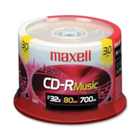 CD enregistrable - CD-R - 32x - 700 Mo - 30 Pack Broche - Doré Maxell - 120 mm - 1.33 Heure Temps maximum d'enregistrement