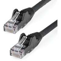 StarTech.com 3ft (90cm) CAT6 Ethernet Cable, LSZH (Low Smoke Zero Halogen) 10 GbE Snagless 100W PoE UTP RJ45 Black Network Patch Cord, ETL - 3ft/90cm Black LSZH CAT6 Ethernet Cable - 10GbE Multi Gigabit 1/2.5/5Gbps/10Gbps to 55m - 100W PoE++ - ANSI/TIA-568-2.D Category 6 - 24 AWG stranded 100% coppe