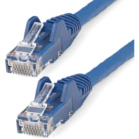 StarTech.com 4.6m(15ft) CAT6 Ethernet Cable, LSZH (Low Smoke Zero Halogen) 10 GbE Snagless 100W PoE UTP RJ45 Blue Network Patch Cord, ETL - 15ft/4.6m Blue LSZH CAT6 Ethernet Cable - 10GbE Multi Gigabit 1/2.5/5Gbps/10Gbps to 55m - 100W PoE++ - ANSI/TIA-568-2.D Category 6 - 24 AWG stranded 100% copper