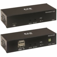 Tripp Lite by Eaton B127A-1A1-BHBH Video Extender Transmitter/Receiver - 1 Input Device - 1 Output Device - 230 ft (70104 mm) Range - 2 x Network (RJ-45) - 3 x USB - 1 x HDMI In - 1 x HDMI Out - 4K UHD - 3840 x 2160 - Twisted Pair - Category 6 - Wall Mountable, Rack-mountable 