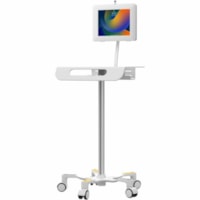 CTA Digital Medical Grade Anti-Microbial VESA Floor Stand with Universal Security Enclosure - Up to 10.5" Screen Support - 33 kg Load Capacity - Floor - Metal, Plastic