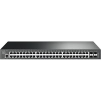 TP-Link JetStream 48-Port Gigabit L2 Managed Switch with 4 SFP Slots - 48 Ports - Manageable - 2 Layer Supported - Modular - 4 SFP Slots - 32.80 W Power Consumption - Optical Fiber, Twisted Pair - Desktop, Rack-mountable - 5 Year Limited Warranty