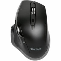 Targus Antimicrobial Ergo Wireless Mouse - BlueTrace - Wireless - Radio Frequency - 2.40 GHz - Black - USB Type A - 1600 dpi - Scroll Wheel, Thumbwheel - 7 Button(s) - Right-handed