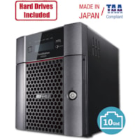 BUFFALO TeraStation WS5420 4-Bay Desktop Windows Server IoT 2019 NAS 8TB Hard Drives Included - Intel Atom C3338 Dual-core (2 Core) 1.50 GHz - 4 x HDD Supported - 32 TB Supported HDD Capacity - 4 x HDD Installed - 8 TB Installed HDD Capacity - 8 GB RAM DDR4 SDRAM - Serial ATA/600 Controller - RAID S