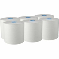 Essuie-tout Kleenex - 1 Pli - largeur de 7,50 po (190,50 mm) x longueur de 700 pi (213,36 m) - 1,75 po (44,45 mm) Matériau - Blanc - Papier - 6 / Étui