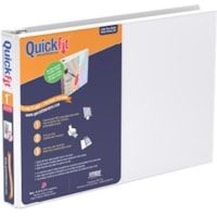 QuickFit Presentation Binder - 1" (25.40 mm) Binder Capacity - Letter - 8 1/2" (215.90 mm) x 11" (279.40 mm) Sheet Size - 200 Sheet Capacity - 1" (25.40 mm) Ring - Fastener(s): Ring - Pocket(s): 2, Internal - Polypropylene - White - Recycled - PVC-free, Ink-transfer Resistant, Locking Ring, Antimicr