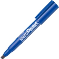 Pentel Green Label / NN60 - Fine Chisel Marker Point - Blue Ink - Blue Plastic Barrel - 12 / Box