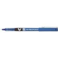 Pilot Hi-Tecpoint V5 Rollerball Pen - 0.5 mm (0.02") Pen Point - Blue Ink - Liquid - Tungsten Carbide Tip - 2 / Pack