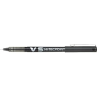 Pilot Hi-Tecpoint V5 Rollerball Pen - 0.5 mm (0.02") Pen Point - Black Ink - Liquid - Tungsten Carbide Tip - 2 / Pack