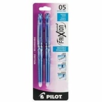 Pilot FriXion Ball - Gel Ink Rollerball pen - Blue - Fine Tip - 0.5 mm (0.02") Fine Pen Point - Refillable - Blue Ink - Liquid Gel Ink - 2 / Pack