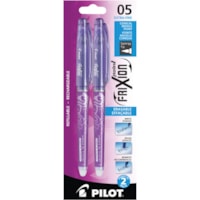 Stylo gel FriXion Pilot - 0,5 mm (0,02 po) Pointe de stylo - Rechargeable - Ink Pourpre - A base de gel - 2 / emballage