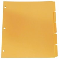 Oxford Reinforced Plain Tab Dividers - 5 Tabs, Letter-Size, Buff, 5/ST - 5 Right Tab(s) - 1/5 - 9" (228.60 mm) Divider Width x 11" (279.40 mm) Divider Length - Letter - 8.50" (215.90 mm) Width x 11" (279.40 mm) Length - 3 Hole Punched - Buff Divider - 5 Set