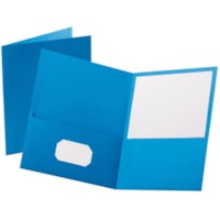 Portfolio format lettre Recyclé Oxford - 8 1/2 po (215,90 mm) x 11 po (279,40 mm) - 100 Capacité en feuilles - 2 Interne Poche(s) - Bleu clair - 1 / chaque