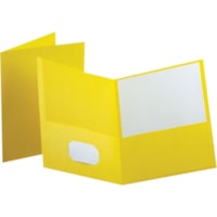 Portefeuille format lettre Recyclé Oxford - 8 1/2 po (215,90 mm) x 11 po (279,40 mm) - 100 Capacité en feuilles - 2 Interne Poche(s) - Jaune - 1 / chaque