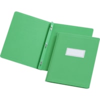 Couverture de rapport format lettre Recyclé Oxford - 8 1/2 po (215,90 mm) x 11 po (279,40 mm) - 100 Capacité en feuilles - 3 x Double Tang Attache(s) - Vert - 25 / boîte