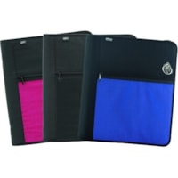 Hilroy ZipTote 3-ring Zipper Binder, 2 X 13-3/4 X 11-7/8 Inches, Assorted Colours - 2" (50.80 mm) Binder Capacity - 2" (50.80 mm) Ring - Fastener(s): 3 x Ring - Black, Blue, Pink - 1.47 lb (665.42 g) - Durable - 1 Each