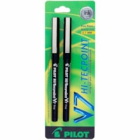 Pilot Hi-Tecpoint V7 Rollerball Pen - 0.7 mm (0.03") Pen Point - Black Ink - Liquid - Tungsten Carbide Tip - 2 / Pack