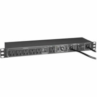 Tripp Lite by Eaton PDUB151U 6-Outlets PDU - Manual Bypass - NEMA 5-15P - 6 x NEMA 5-15R - 120 V AC - 1U - Horizontal - Wall-mountable, Rack-mountable - Hot-swappable