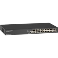 Black Box LPB3000 Ethernet Switch - 24 Ports - Manageable - Gigabit Ethernet, 10 Gigabit Ethernet - 10/100/1000Base-T, 10GBase-X - 2 Layer Supported - Modular - 370 W PoE Budget - Optical Fiber, Twisted Pair - PoE Ports - Desktop - 1 Year Limited Warranty 