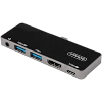 StarTech.com USB C Multiport Adapter, USB-C to 4K 60Hz HDMI, 100W PD Pass-Through, 3xUSB, Audio, USB-C Mini Dock, Portable USB Type-C Dock - USB-C Multiport Adapter (5Gbps) w/DP 1.4 Alt Mode - 4K 60Hz HDMI, USB 3.2/3.1 Gen 1 Hub (2xA, 1xC) - Cable-Free - USB-C Mini dock is bus powered or use USB Typ