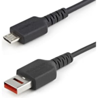 StarTech.com 3ft (1m) Secure Charging Cable, USB-A to Micro USB Data Blocker Charge-Only Cable, Charger Adapter Cable for Phone/Tablet - 3ft USB-A to Micro-B Secure Charging Data Blocker Adapter Cable - Prevents data theft/spyware/malware - Power-Only No Data Pins - Physical Data Blocking Charger Ca