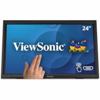 ViewSonic TD2423d 24" (609.60 mm) Class LCD Touchscreen Monitor - 16:9 - 7 ms - 24" (609.60 mm) Viewable - Infrared - 10 Point(s) Multi-touch Screen - 1920 x 1080 - Full HD - MVA technology - 16.7 Million Colors - 250 cd/m² - LED Backlight - Speakers - HDMI - USB - VGA - DisplayPort - 1 x HDMI 