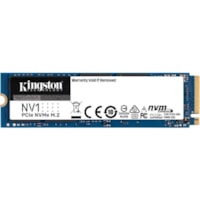 Disque SSD NV1 1000 Go - M.2 2280 Interne - PCI Express NVMe (PCI Express NVMe 3.0 x4) Kingston - Ordinateur de bureau, Notebook Appareil compatible - 240 To TBW - 2100 Mo/s Taux de transfer maximale en lecture - 5 Année Garantie