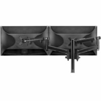 Atdec Desk Mount for Monitor, Flat Panel Display, Curved Screen Display - Black - Landscape/Portrait - Height Adjustable - 2 Display(s) Supported - 27" (685.80 mm) Screen Support - 20 lb (9071.85 g) Load Capacity - 75 x 75, 100 x 100 - Aluminum