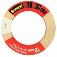 Scotch Masking Tape - 60.1 yd (55 m) Length x 0.71" (18 mm) Width - Brown - Rubber Resin