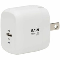 Tripp Lite by Eaton Compact 1-Port USB-C Wall Charger - GaN Technology, 20W PD 3.0 Charging, White - 20 W - 230 V AC, 120 V AC Input - 5 V DC, 9 V DC Output - 3 A - White