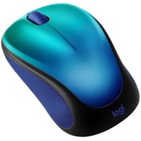 Logitech Design Collection Limited Edition Wireless Mouse with Colorful Designs - USB Unifying Receiver, 12 months AA Battery Life, Portable & Lightweight, Easy Plug & Play with Universal Compatibility - BLUE AURORA - Optical - Wireless - Radio Frequency - 2.40 GHz - Blue Aurora - USB - 1000 dpi - 3