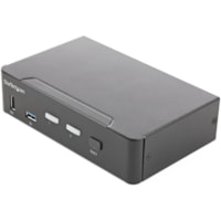 Boîtier de commutation KVM StarTech.com - 2 Ordinateur(s) - 1 Utilisateur(s) local - 3840 x 2160 - 9 x USB - 3 x HDMI - 1U - Bureau