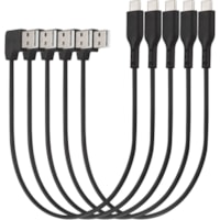 Kensington Charge & Sync USB-C Cable (5-Pack) - 1.1 ft (0.33 m) USB/USB-C Data Transfer Cable - First End: 1 x 4-pin USB 2.0 Type A - Male - Second End: 1 x 24-pin USB 2.0 Type C - Male - 5 Gbit/s - Shielding - Nickel Plated Connector - VW-1 - 24/32 AWG - Black - 5 Pack