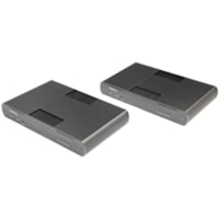 StarTech.com Rallonge USB - 2 x Réseasu (RJ-45) - 2 x USB - 330 pi (100584 mm) Extension Portée - Aluminium - Noir