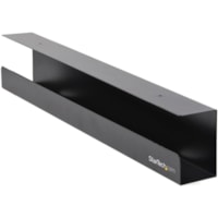 Organisateur de câbles - Noir StarTech.com - Bac de gestion de câblage - Noir - longueur de 4,5 po (114,30 mm) - Acier