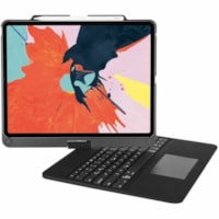 Étui pour clavier/housse VersaType THZ902US pour 12,9 po (327,66 mm) Apple iPad Pro (5e génération), iPad Pro (4e génération), iPad Pro (3e génération) Tablette - Noir Targus - Résistant aux rayures, Résistant à l'impact - hauteur de 11,25