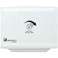 Hospeco Evogen No-Touch Toilet Seat Cover Dispenser (EVNT1-W) - For Toilet - 1 Each - White