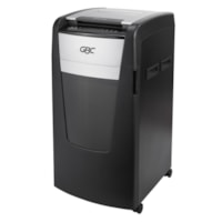 GBC AutoFeed+ Office Shredder, 600M, Micro-Cut, 600 Sheets - Continuous Shredder - Micro Cut - 10 Per Pass - for shredding Credit Card, Paper Clip, Staples, Paper - P-5 - 4 Hour Run Time - 29 gal (109776.94 mL) Wastebin Capacity - Black