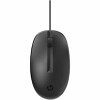 HP 125 Wired Mouse - Optical - Cable - USB - 1200 dpi - Scroll Wheel - 3 Button(s) - 1